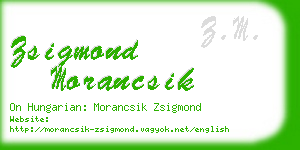 zsigmond morancsik business card